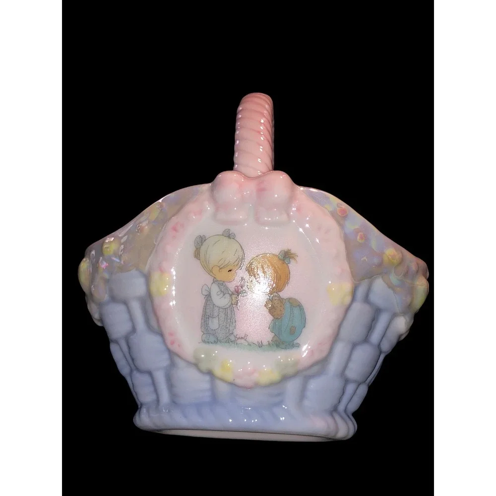 1996 Vintage Precious Moments Collectible Porcelain‎ Basket 